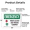 Signmission First Aid Kit AED Inside Cabinet With Symbol, 18 in W x Rectangle, Aluminum OS-2PACK-EM-A-1218-L-10369 - alternate 3